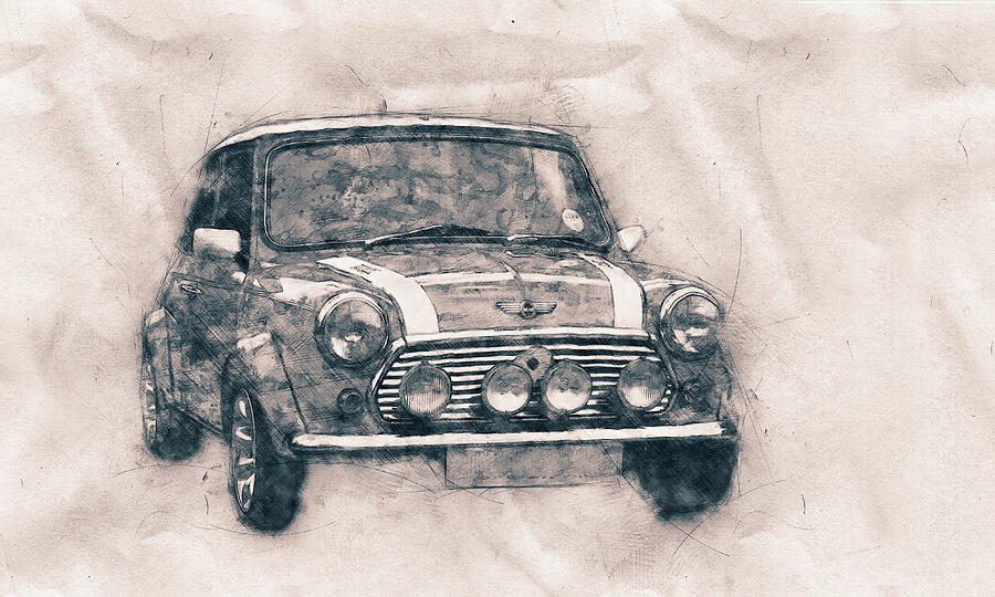 Mini Marque - Bmw - 1959s - Automotive Art - Car Posters Mixed Media