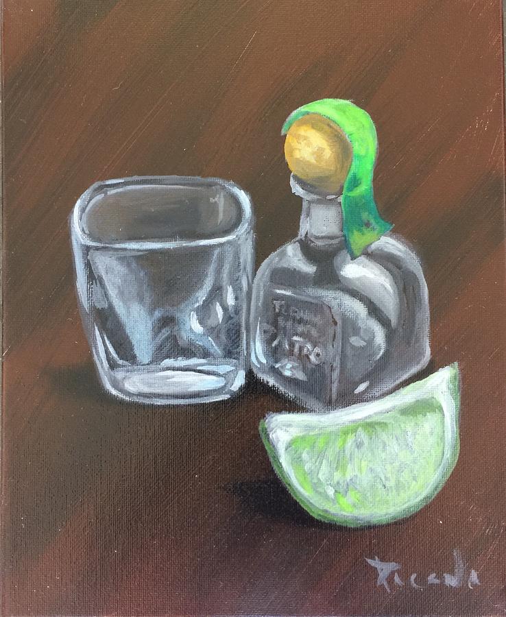 Mini Patron Shots Painting by Holly Picano