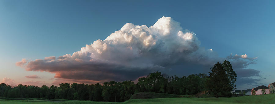 Mini Storm Cloud Panorama At Sunset Photograph