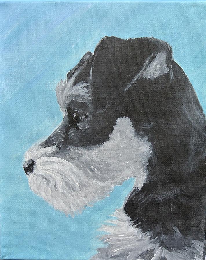 Miniature Schnauzer Profile Painting by Kimberly Smith - Fine Art America