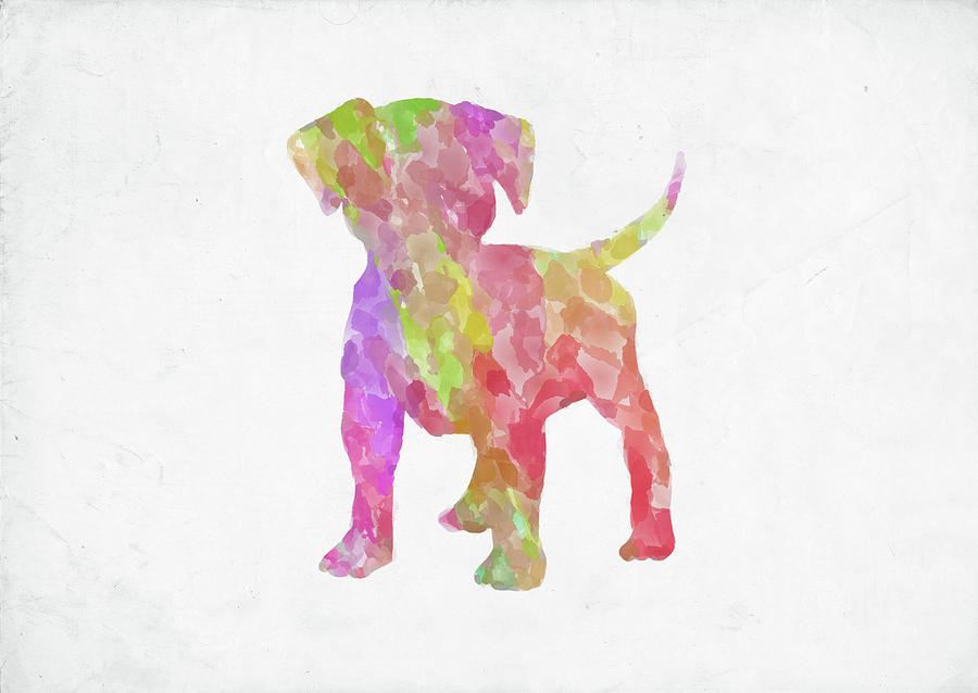 Minimal Abstract Dog Watercolor Ii Digital Art By Ricky Barnard