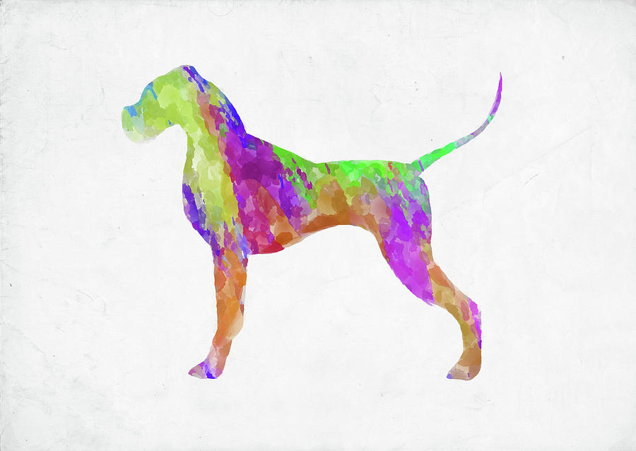 Minimal Abstract Dog Watercolor IX Digital Art by Ricky Barnard