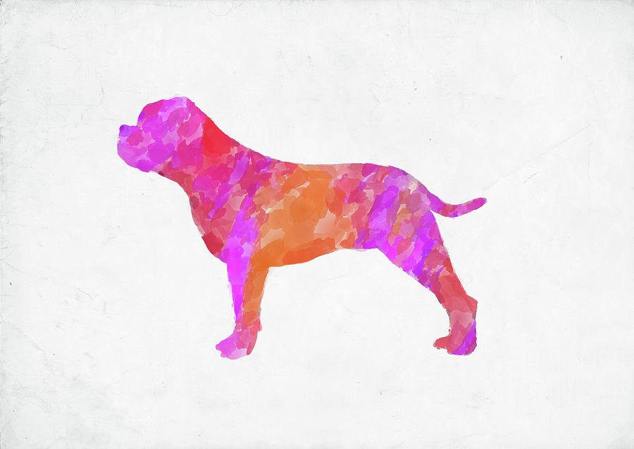 Minimal Abstract Dog Watercolor V Digital Art by Ricky Barnard