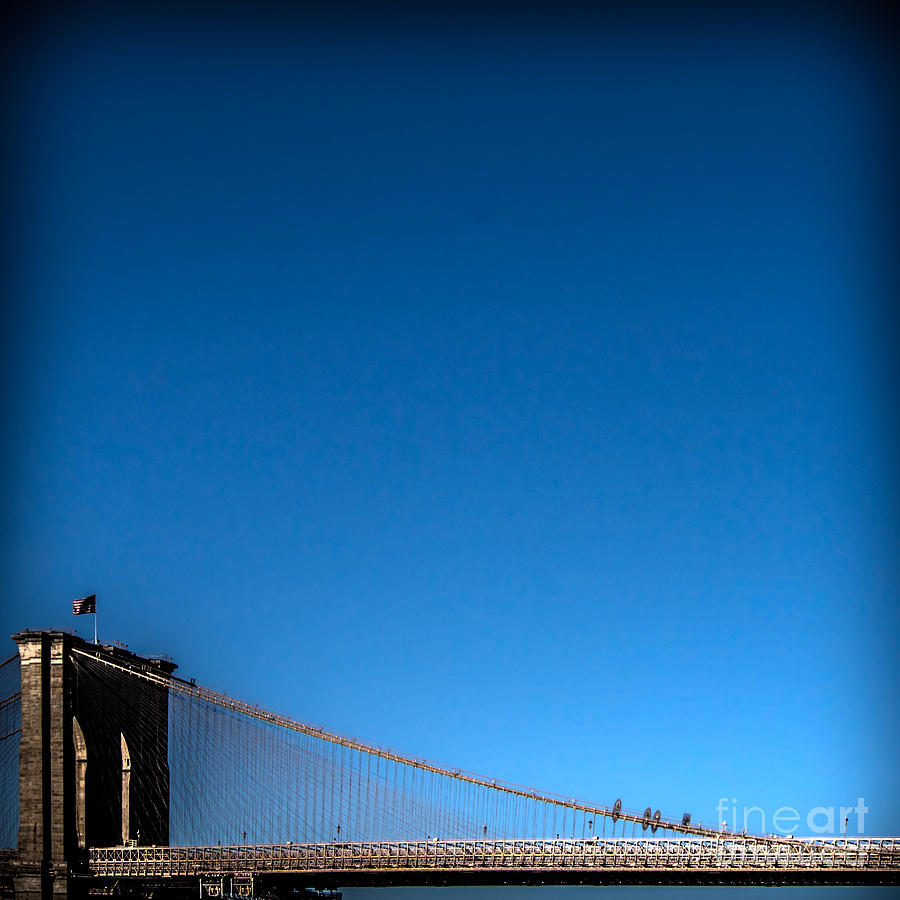 Minimal Brooklyn Bridge Photograph by James Aiken
