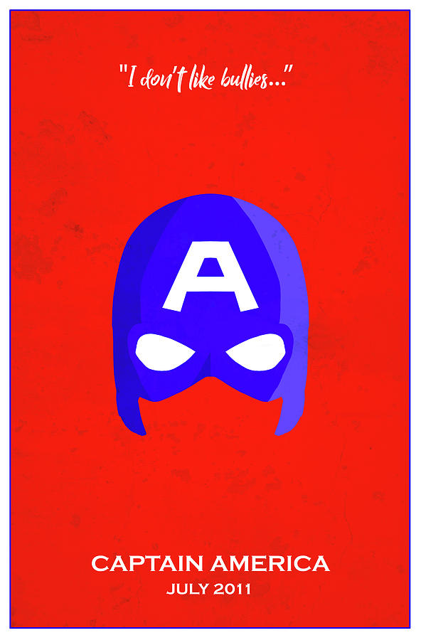 Captain America Movie Digital Art - Minimal Movie Poster III by Ricky Barnard
