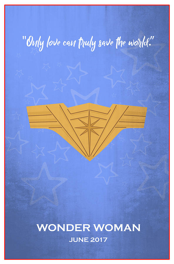 Wonder Woman Movie Digital Art - Minimal Movie Poster VI by Ricky Barnard