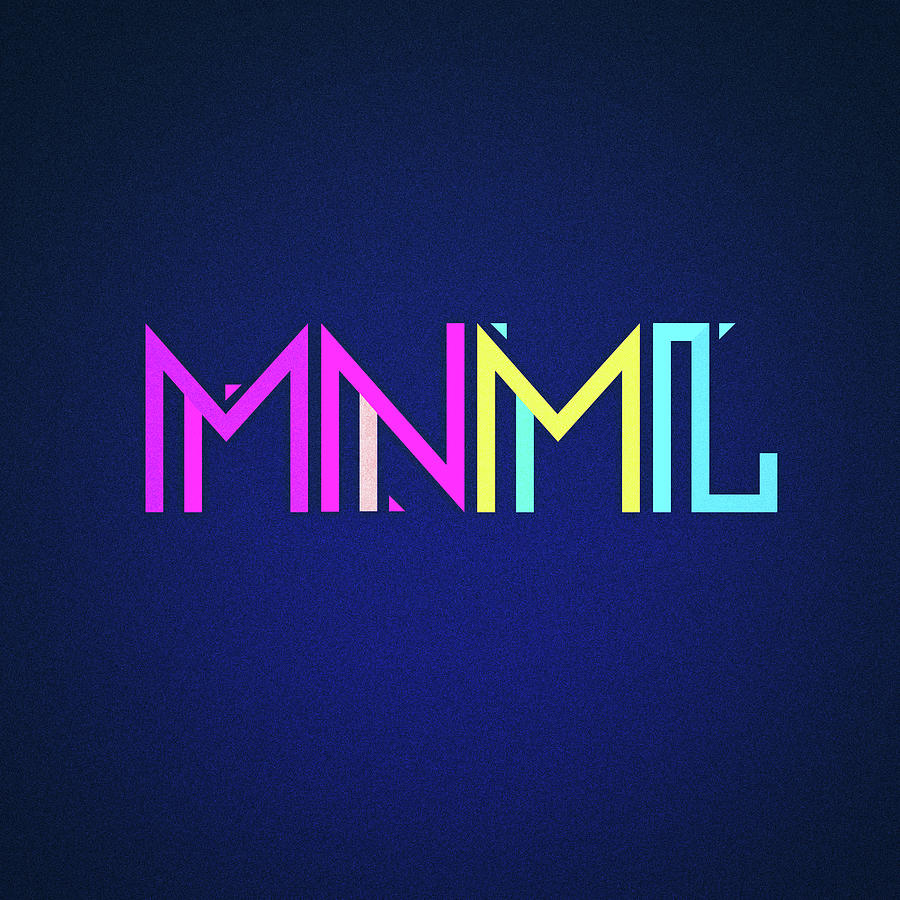 Minimal Type Colorful Edm Typography   Design Digital Art