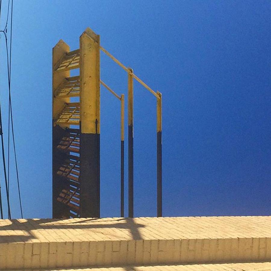 Ladder Photograph - #minimalcomicplay #noicemag #yellow by Hunter and Co Designs