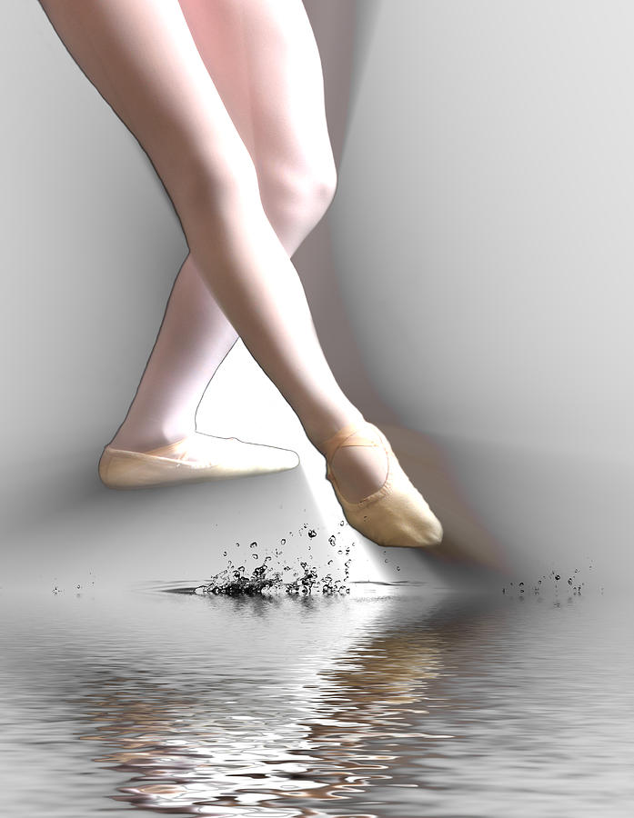 Minimalism Digital Art - Minimalist ballet by Angel Jesus De la Fuente