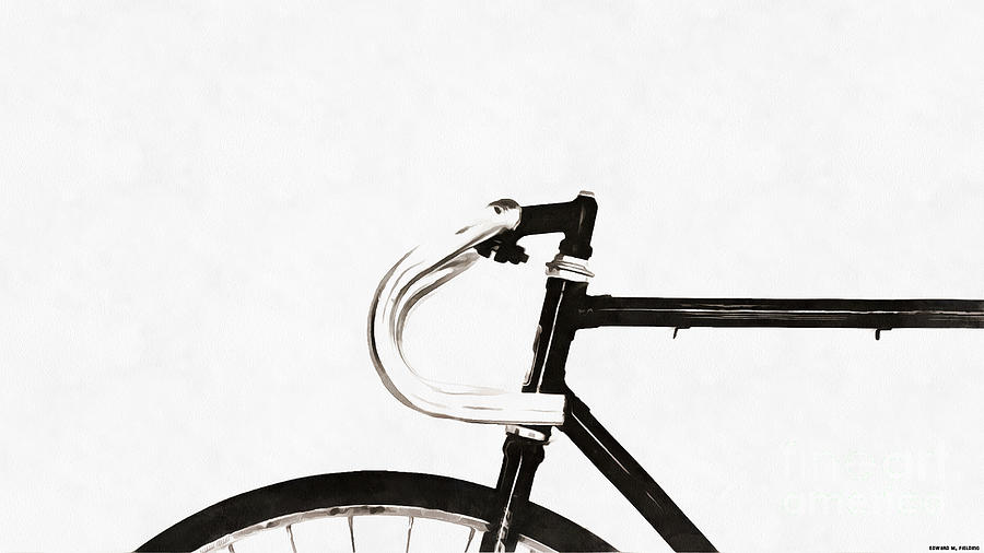 Minimalist Photograph - Minimalist Bicycle Painting by Edward Fielding