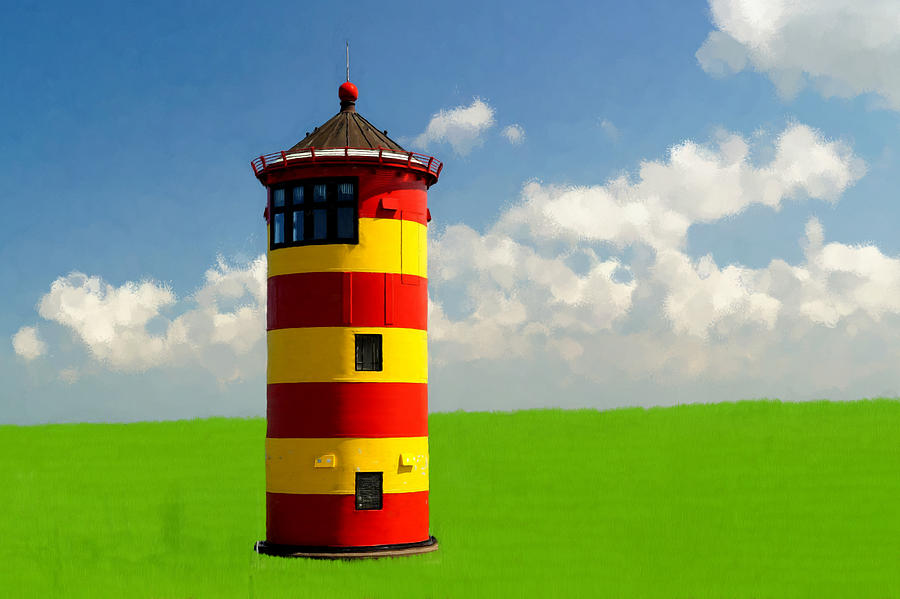 Lighthouse Painting - Minimalist Lighthouse by Bruce Nutting