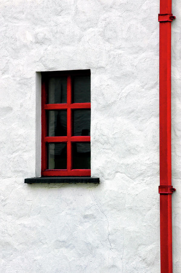 Minimalist Wall in Red, White, and Black Photograph by Mitch Spence