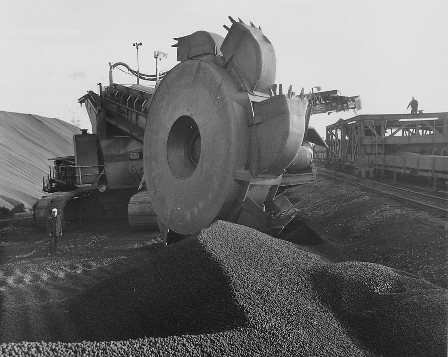 Mining Machinery at Work Photograph by Chicago and North Western Historical Society