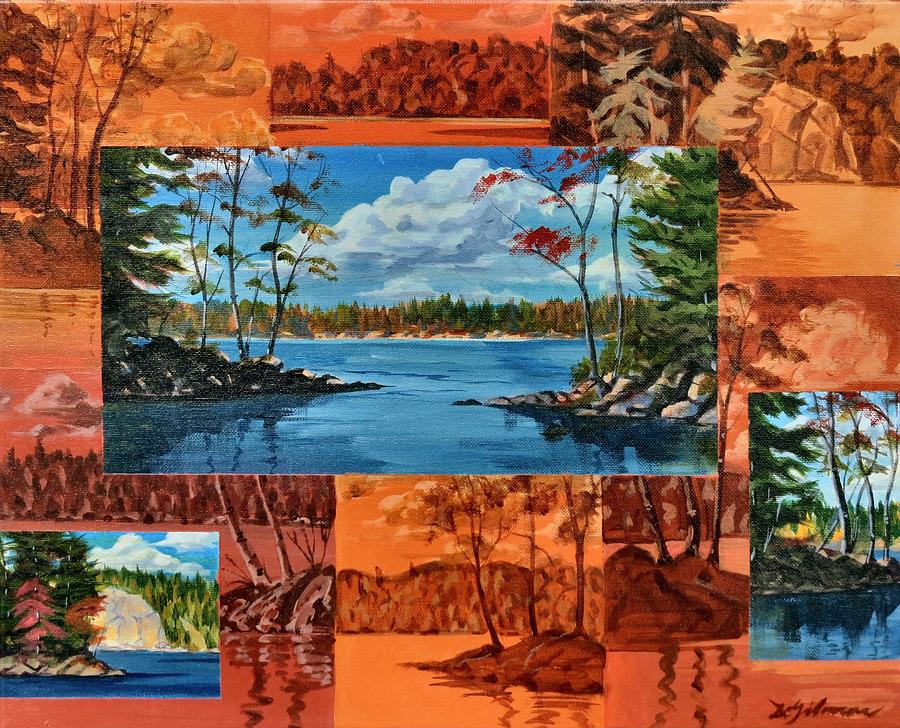 Mink Lake Looking North West Painting by David Gilmore