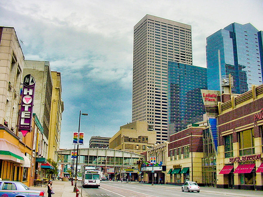 Minneapolis Photograph - Minneapolis-9th and Hennepin-circa 2002 by Robert Meyers-Lussier