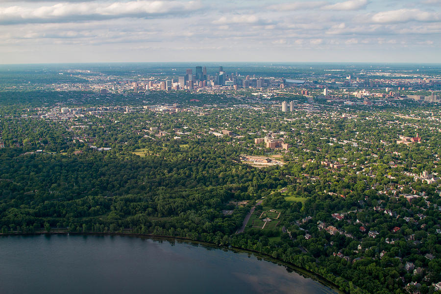 Minneapolis Aerial View 4 Photograph by Bonnie Follett