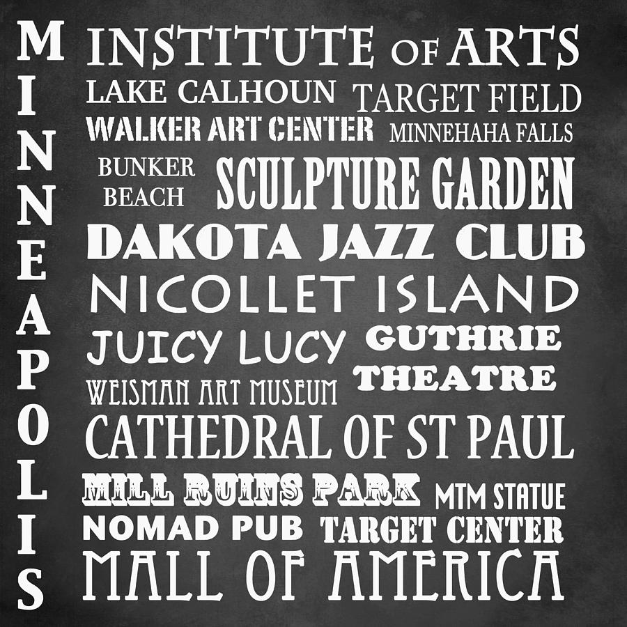 Minneapolis Famous Landmarks Digital Art by Patricia Lintner