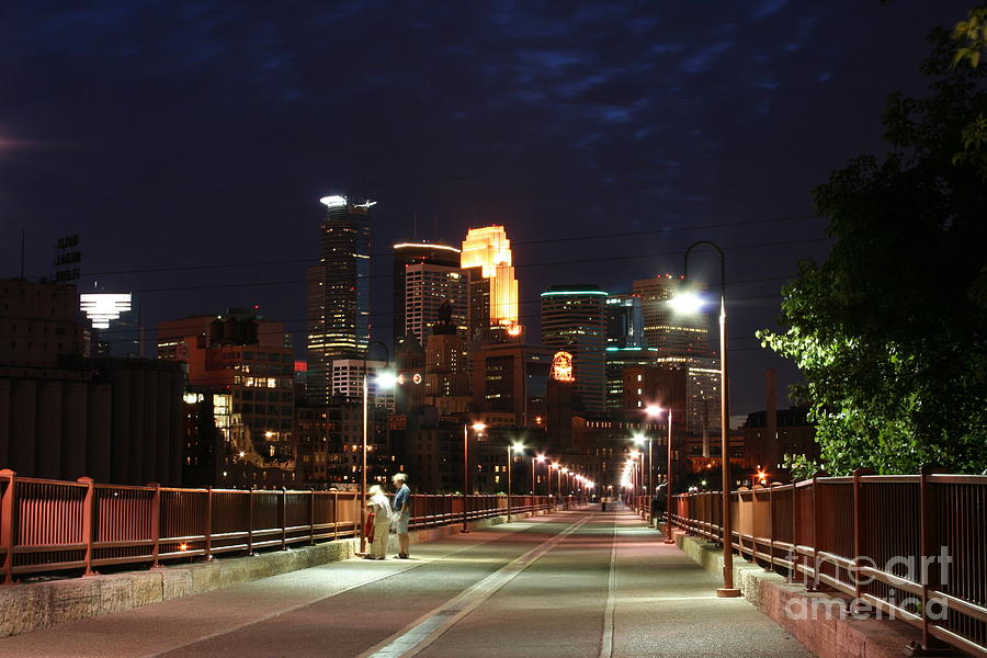 Minneapolis from the Stone Arch Bridge Photograph by Wayne Moran