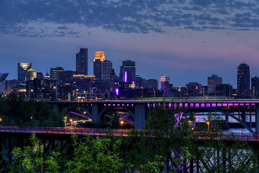 University Of Minnesota Photograph - Minneapolis In Purple 1 by Bill Pohlmann