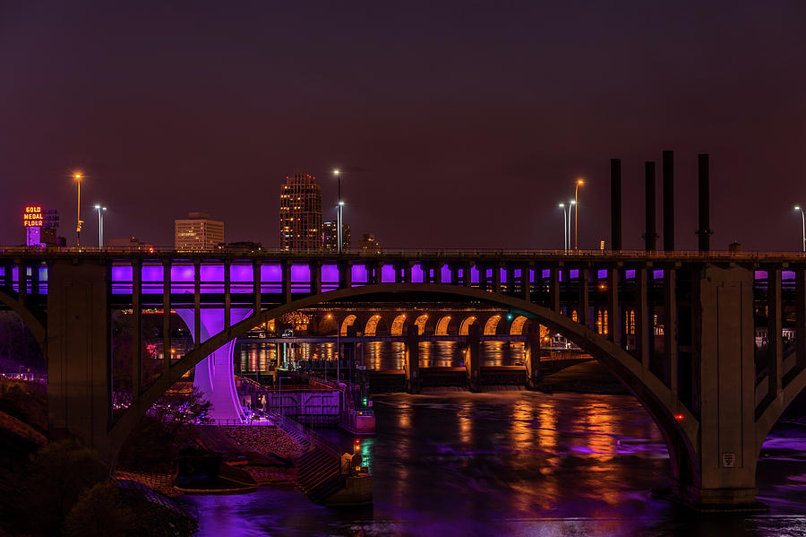 University Of Minnesota Photograph - Minneapolis in Purple 5 by Bill Pohlmann