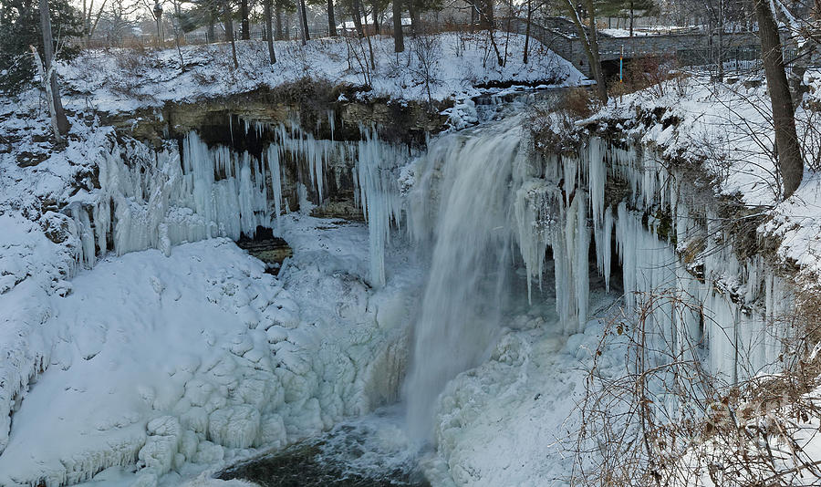 Minnehaha Falls in Winter Photograph by Natural Focal Point Photography