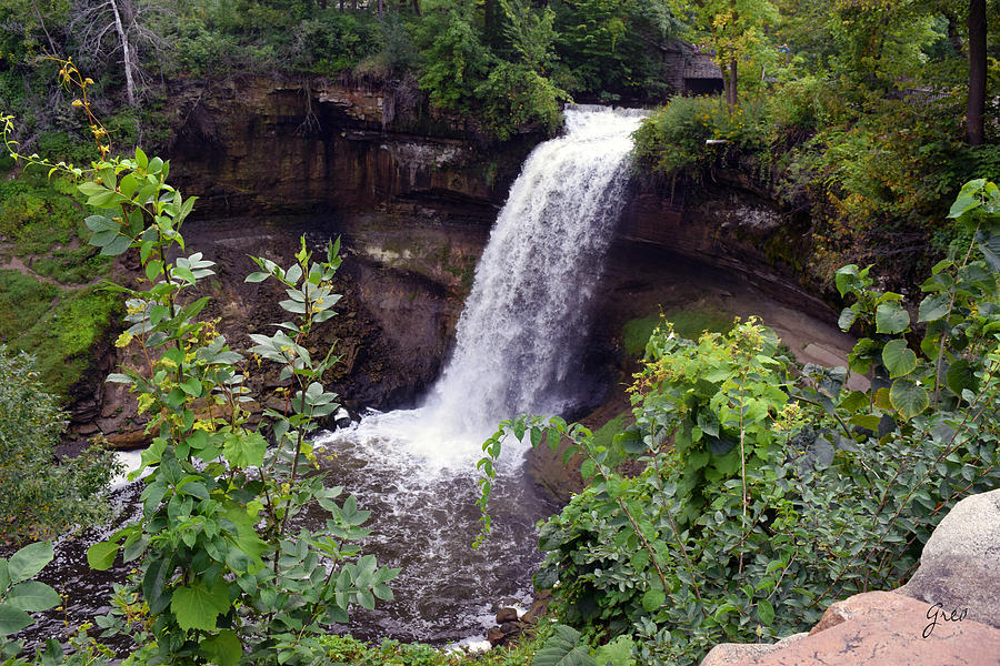 Minnehaha Falls of Minneapolis, MN View Photograph by Genia M Owens ...