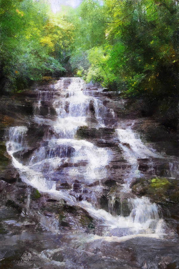 Minnehaha Falls Summer Digital Art by Frances Miller