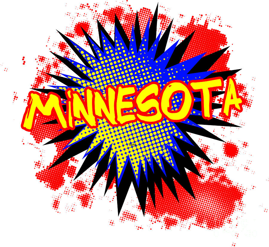 Minnesota Comic Exclamation Digital Art by Bigalbaloo Stock Fine Art