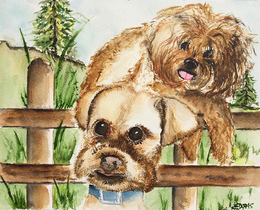 Minnesota Pooch  Painting by Elaine Duras