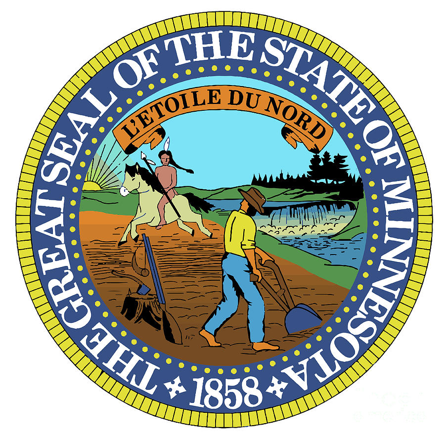 Minnesota State Seal Digital Art by Bigalbaloo Stock
