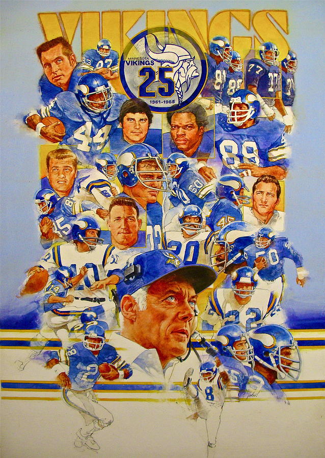 Minnesota Vikings Painting by Cliff Spohn