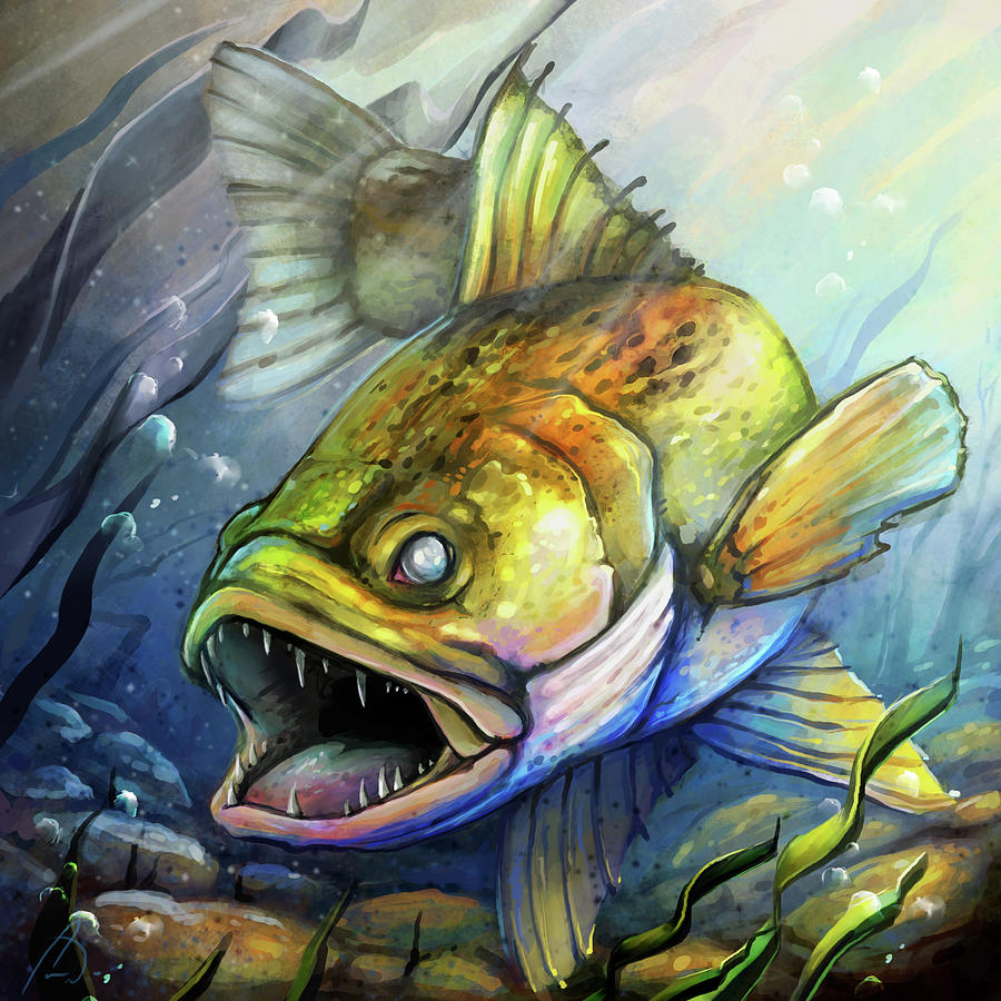 Minnesota Walleye Fish Digital Art by Cass Womack Pixels