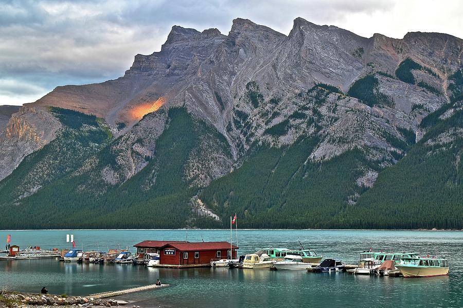 Minnewanka as the Sun Goes Down Photograph by Frozen in Time Fine Art Photography