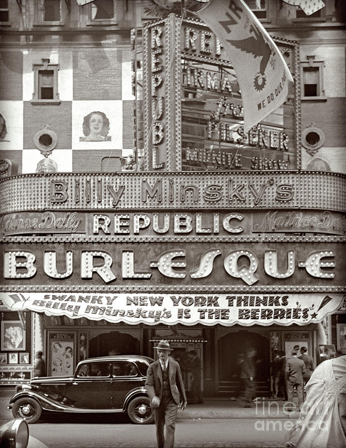 Minskys Burlesque Theater New York Photograph by Martin Konopacki Restoration