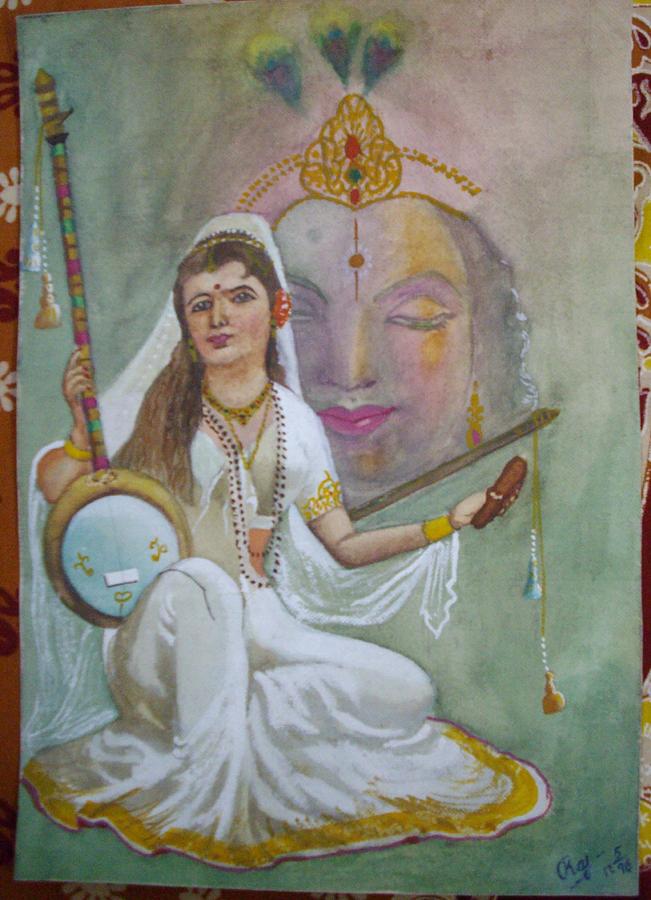 Lord Krishna & Meera Bai Wallpaper