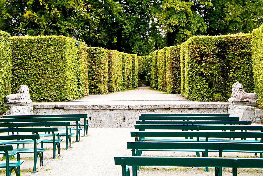 Mirabell Gardens Maze Photograph by Robert Meyers-Lussier