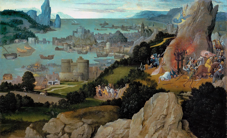 Miracle of Saint Catherine Painting by Joachim Patinir