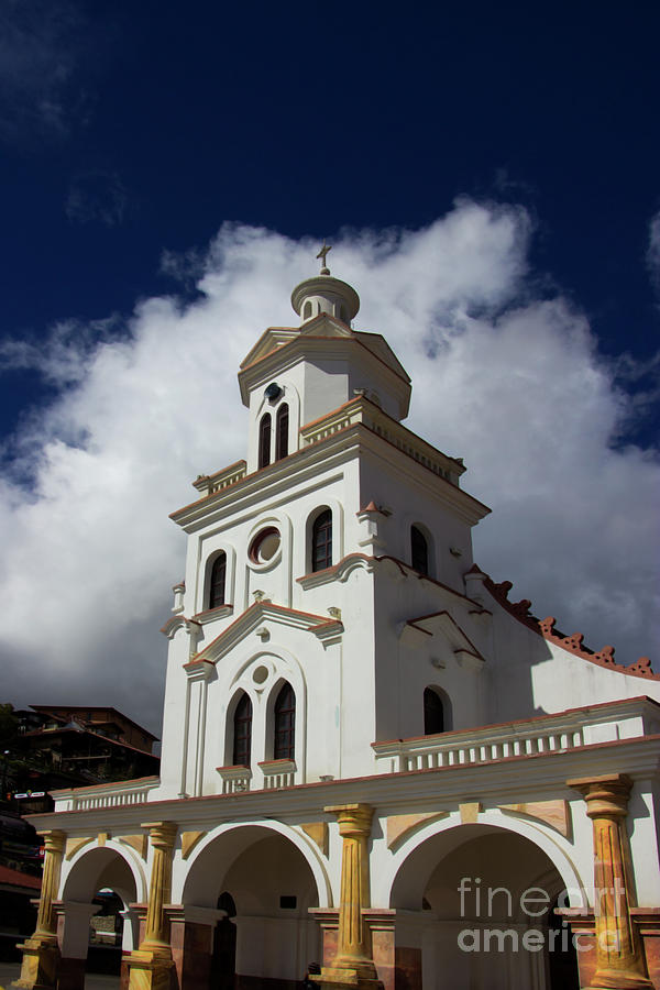 Mirador De Turi Catholic Church - Ecuador Photograph by Al Bourassa