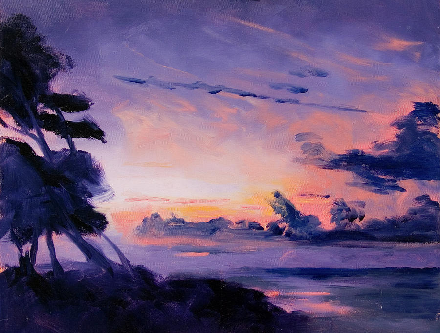 Miramar Sunset Painting by Hal Bohner - Fine Art America