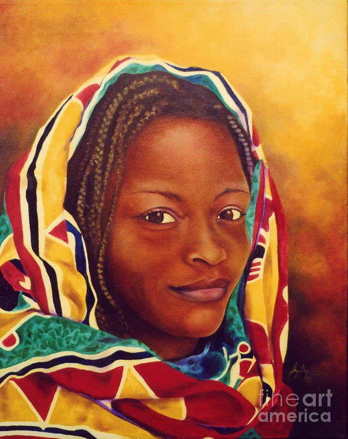 Mirey-Angola Painting by Daniela Easter