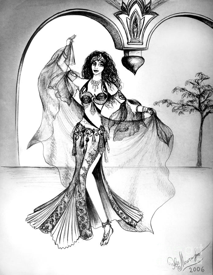 How To Draw A Belly Dancer, Step by Step, Drawing Guide, by Dawn - DragoArt
