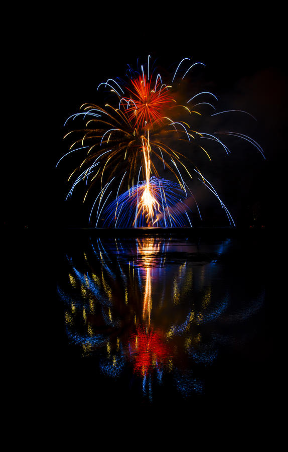 Mirror Firework Photograph by Dick Hudson