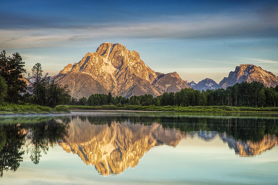 Mirror Image At Oxbow Bend Photograph