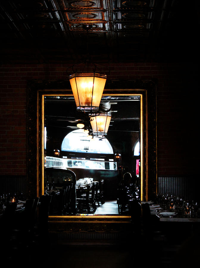Mirror In Restaurant Photograph by Cynthia Guinn