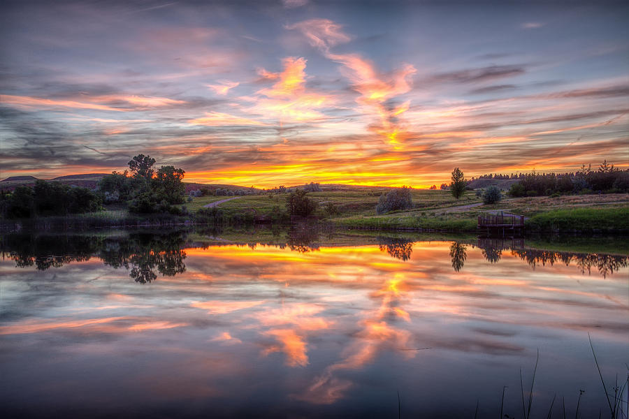 Mirror Lake Sunset Photograph by Fiskr Larsen