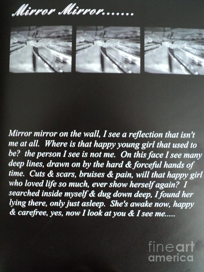 Mirror Mirror Poem Drawing by Carla Carson