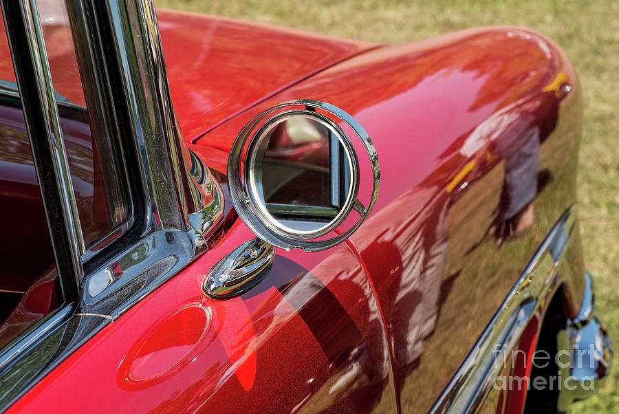 Mirror On A Vintage Car Photograph by Les Palenik