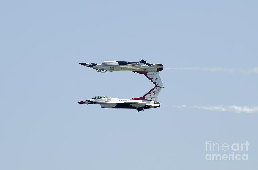 Mirror Pass done by US Air Force Thunderbirds  Photograph by Anthony Totah