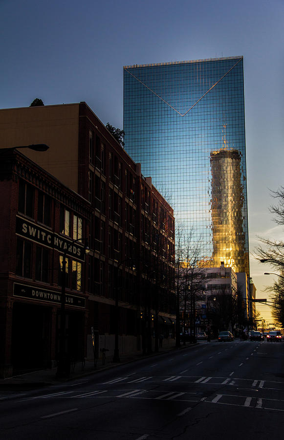 Mirror Reflection of Peachtree Plaza Photograph by Kenny Thomas