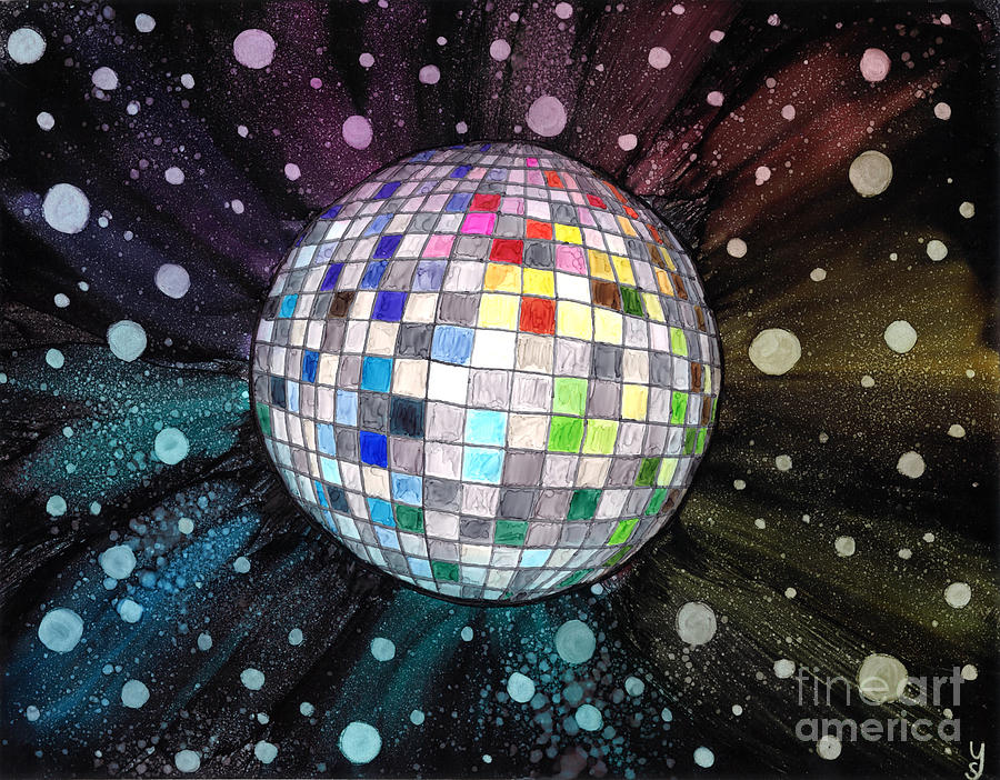 Mirrorball Painting by Yvonne Schindler Fine Art America